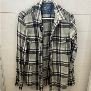 Gap mint green plaid Button-Up Shirt